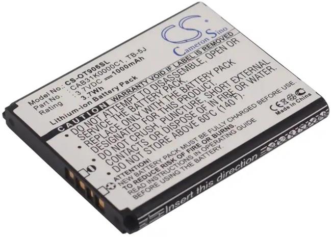 Alcatel OT-906 puhelimen akku