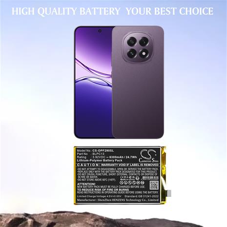 Oppo F29, puhelimen akku