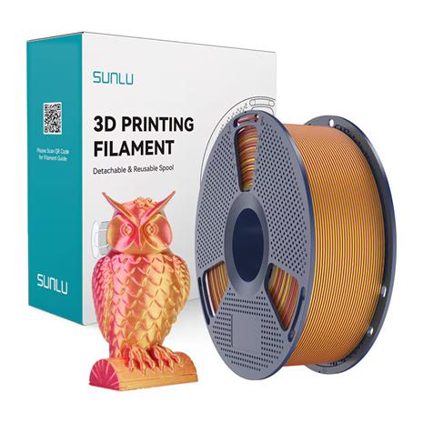 Sunlu PLA+ Silk kaksivärinen filamentti (punainen ja kultainen)