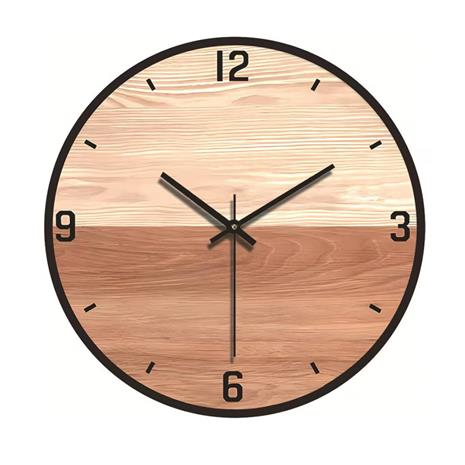 Seinäkello 30cm - Puu ja kehys svart