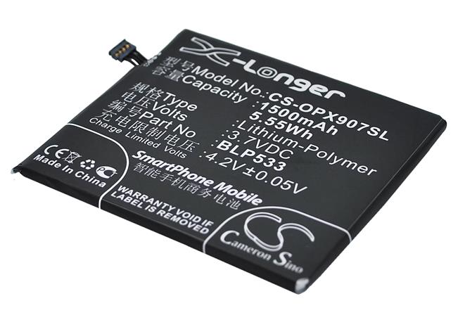 Oppo Finder, puhelimen akku