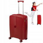 Keskikokoinen matkalaukku Wowbag kova PP 70L 64x42x26 punainen