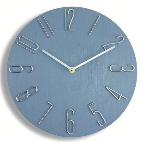 Minimalistinen analoginen seinäkello 30cm - sininen