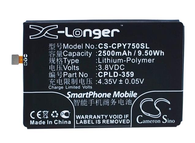 Coolpad Y75, puhelimen akku