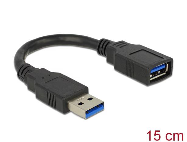 DeLOCK - USB Extension Cable - USB Type A to USB Type A - 15 cm