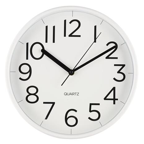 Tiempo 30 cm seinäkello äänettömällä mekanismilla - Valkoinen