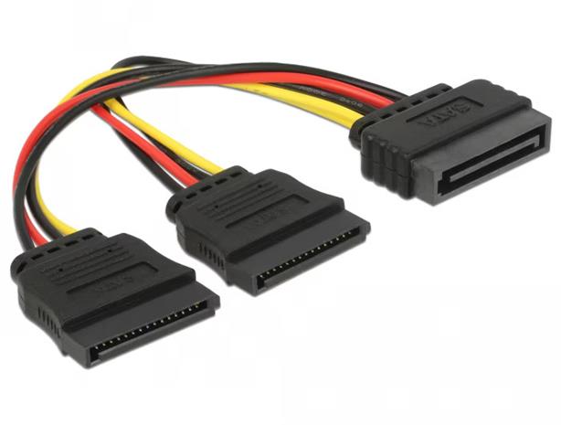 DeLOCK power cable - SATA power to SATA power - 15 cm