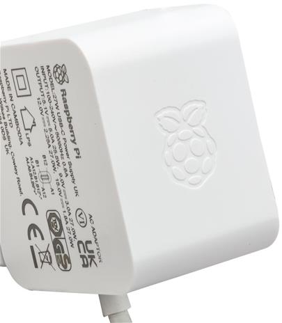 Raspberry Pi 27W USB-C Power Supply for Pi 5/4 White – kuva 3/4