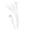 Dudao USB C / micro USB / Lightning 480Mb/s 6A 1.2m - white – kuva 3