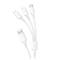 Dudao USB C / micro USB / Lightning 480Mb/s 6A 1.2m - white – kuva 4