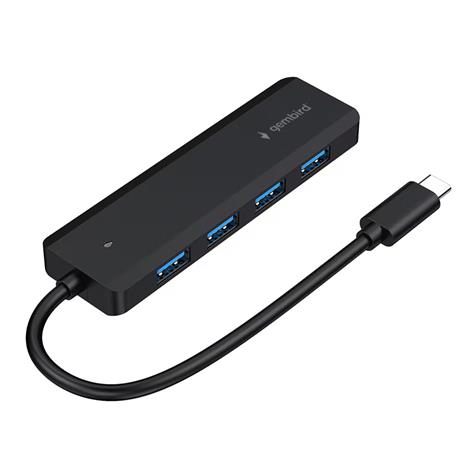 Gembird UHB-CM-U3P4P-01 USB-C 4-Port USB 3.2 Hub Black