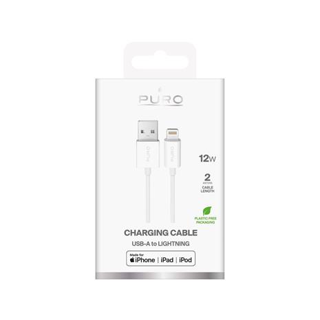 Puro TPE 12W USB-A - Lightning 2m - White
