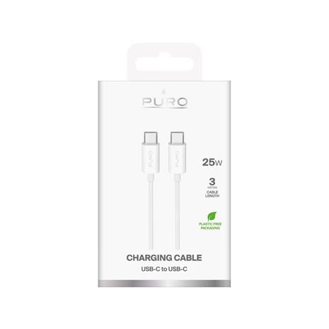 Puro TPE 25W USB-C - USB-C 3m Cable - White – kuva 2/2