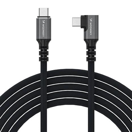 Wozinsky WPS2-UY41S USB-C Thunderbolt 4 240W 2m Angle Cable - Black