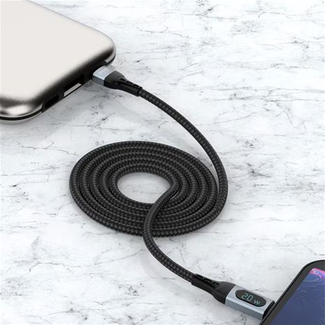 Dudao USB Type C - Lightning cable fast charging PD 20W 1m black (L7MaxL)