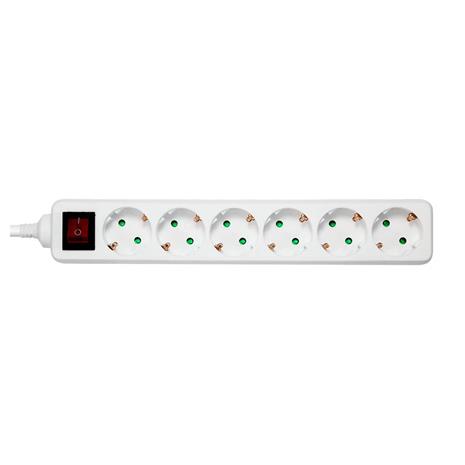 Deltaco 6 Socket Power Strip