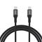 Dudao L3CC USB-C - USB-C 60W 1.2m Braided Cable - Black – kuva 4