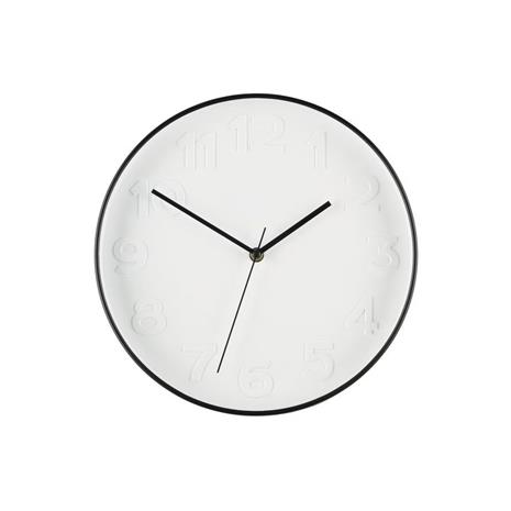 Seinäkello 30 cm - analoginen, valkoinen/svart