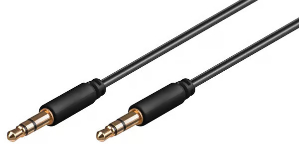 Pro MiniJack 3.5mm Slim 3P - Musta - 2m