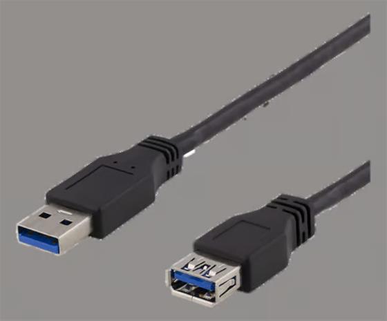Deltaco USB3-241 - USB extension cable - USB Type A to USB Type A - 1 m