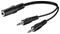 Pro MiniJack 3.5mm splitter (1F - 2M) - Mono - Black – kuva 2