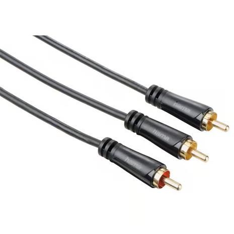Hama 1 Phono to 2 Phono Subwoofer Cable 7.5m