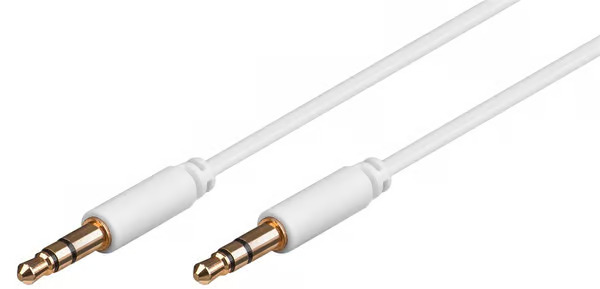 Pro MiniJack 3.5mm Slim 3P - Valkoinen - 2m