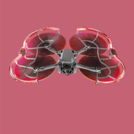 Potkurin suoja DJI Mini 3 -sarjan yölentoon LEDillä Transparent