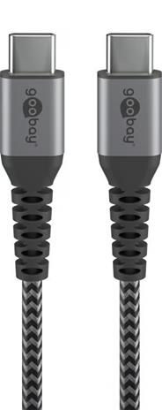 Goobay USB-C <-> USB-C - Sleeve - 0.5m - Musta