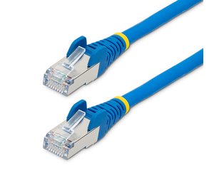 StarTech.com 1.5m CAT6a Ethernet Cable - Blue - Low Smoke Zero Halogen (LSZH) - 10GbE 500MHz 100W PoE++ Snagless RJ-45 w/Strain Reliefs S/FTP Network Patch Cord
