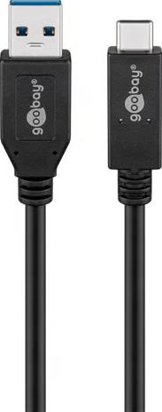 Pro USB-C™ cable (USB 3.1 generation 2 3A) black 0.