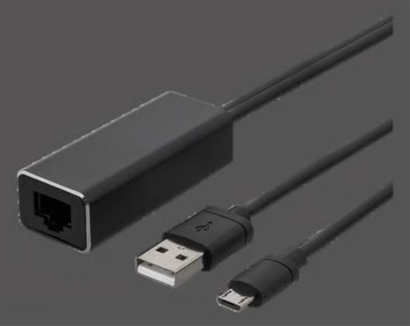 Deltaco CAST-ETHERNET, USB-A, USB micro-B, RJ45, 1m