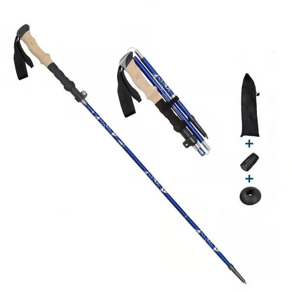 Ultrakevyt vaellussauva 5-osainen Blue