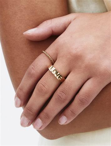 Edblad Love Signet Ring Gold - Gold - XL