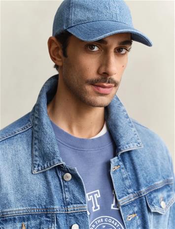 GANT Denim Cap - Blue - ONE SIZE