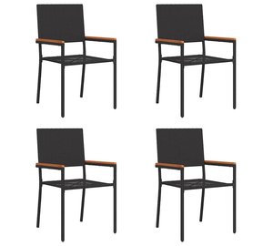 vidaXL Ulkotuolit 4 pcs Kreemi, Ruskea