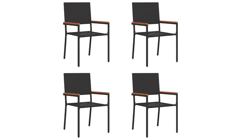 vidaXL Ulkotuolit 4 pcs Kreemi, Ruskea