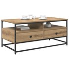 vidaXL Sohvapöytä Artisan tammi 100 x 51 x 45 cm Tekninen puu