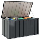 vidaXL Puutarhan säilytyslaatikko Musta 101 x 56,5 x 50 cm Teräs