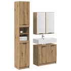 vidaXL Kylpyhuoneen kaappisetti 3 pcs Artisan tammi Tekninen puu