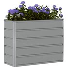 vidaXL Kukkalaatikko Vaaleanharmaa 100 x 40 x 75 cm Teräs