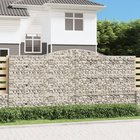 vidaXL Kaarevat kivikorit 25 kpl 400x30x180/200 cm galvanoitu rauta