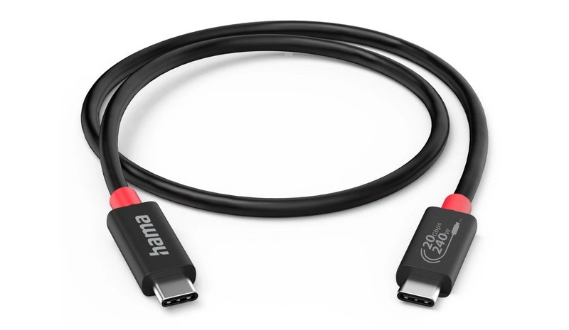 Hama 00200788 USB cable 1 m USB C 20 Gbit/s Black