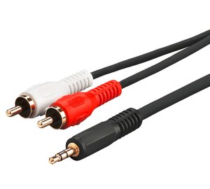 Microconnect AUDLC3G audio cable 3 m 3.5mm 2 x RCA Black
