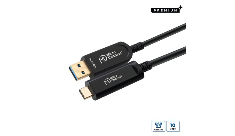 Microconnect MC-USB3.2CA5OP USB cable USB 3.2 Gen 2 (3.1 Gen 2) 5 m USB A USB C Black