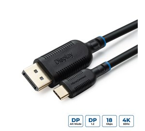 Microconnect MC-USBCDP2 video cable adapter 2 m USB Type-C DisplayPort Black