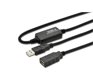 Microconnect USBAAF20A USB cable USB 2.0 20 m USB A Black