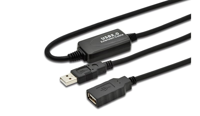 Microconnect USBAAF20A USB cable USB 2.0 20 m USB A Black