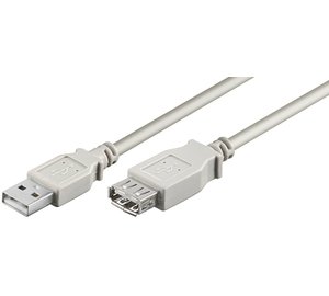 Microconnect USBAAF01 USB cable USB 2.0 0.1 m USB A Grey