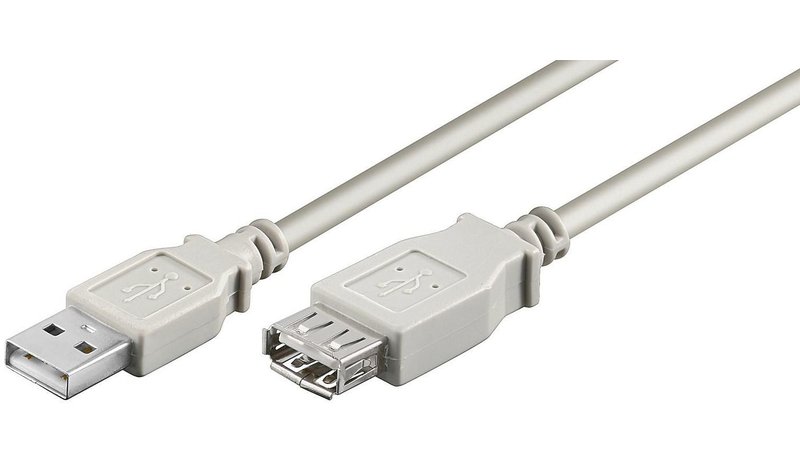 Microconnect USBAAF01 USB cable USB 2.0 0.1 m USB A Grey